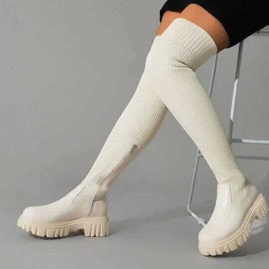 GR - Knee-high stretch boots