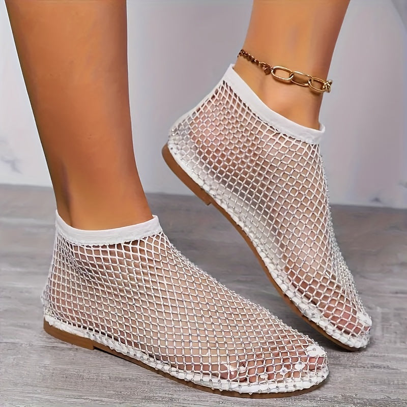 GR | Construction Strasa, Flat Shoes, Transparent Sandals for the Beach