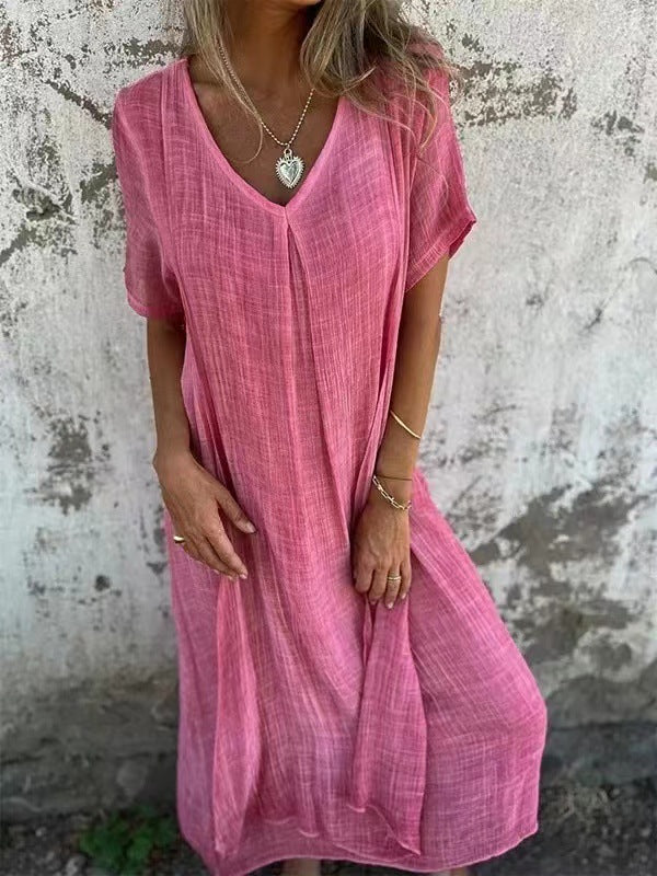 GR | Stilvolles Leinenkleid