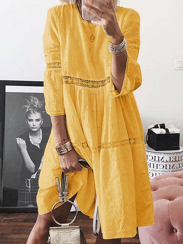 GR | Midikleid mit Rundhalsausschnitt