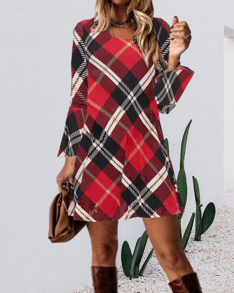 GR | Festive Fun Checkered Casual Dress