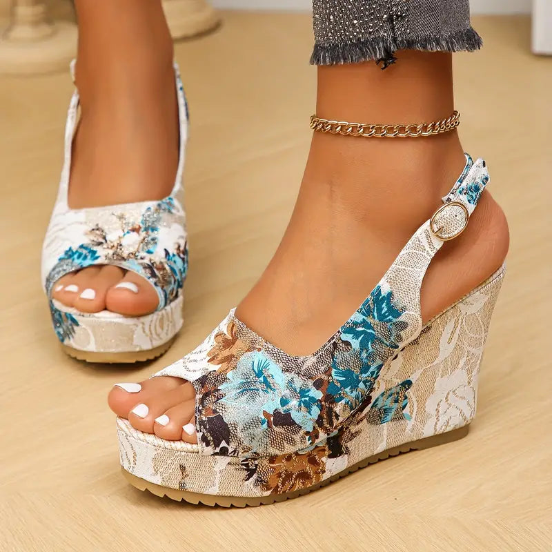 GR | Vintage Floral Sandals for Women