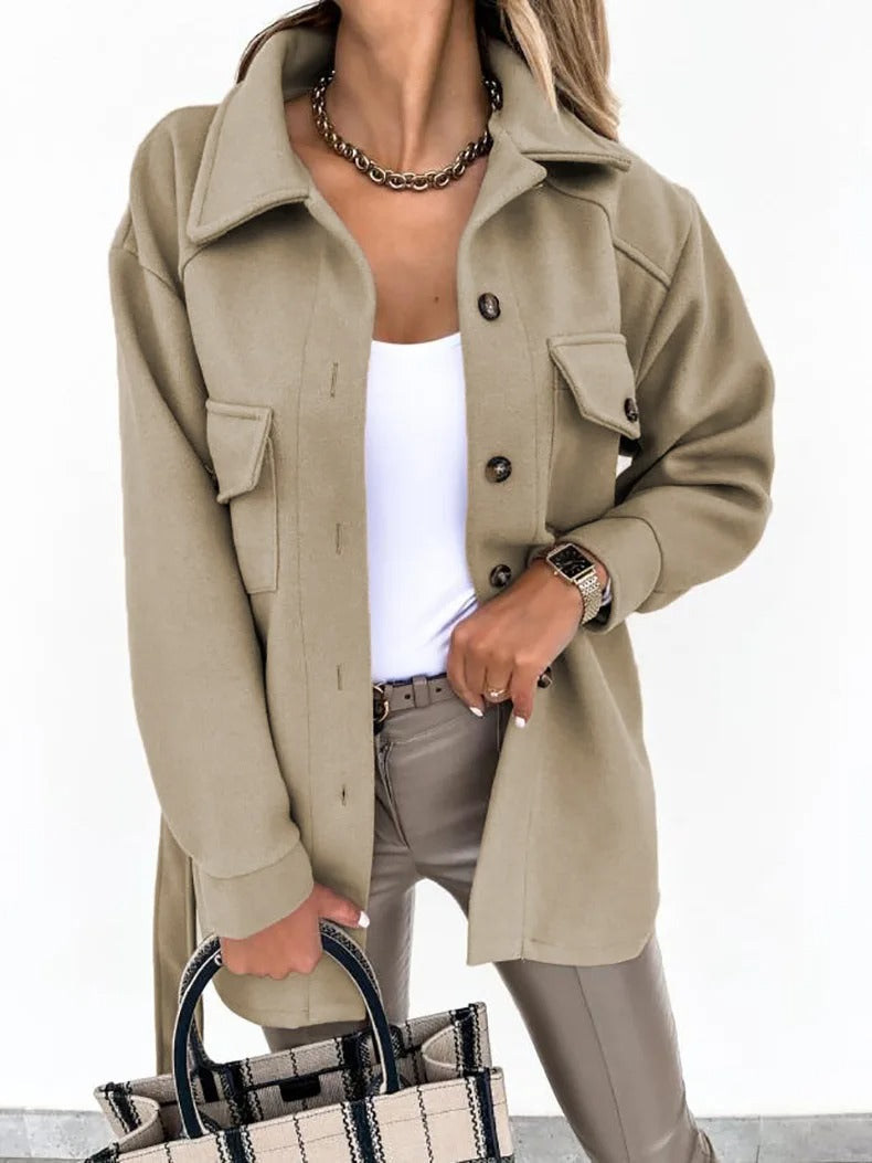 GR | Summer jacket, lightweight wool, long jacket