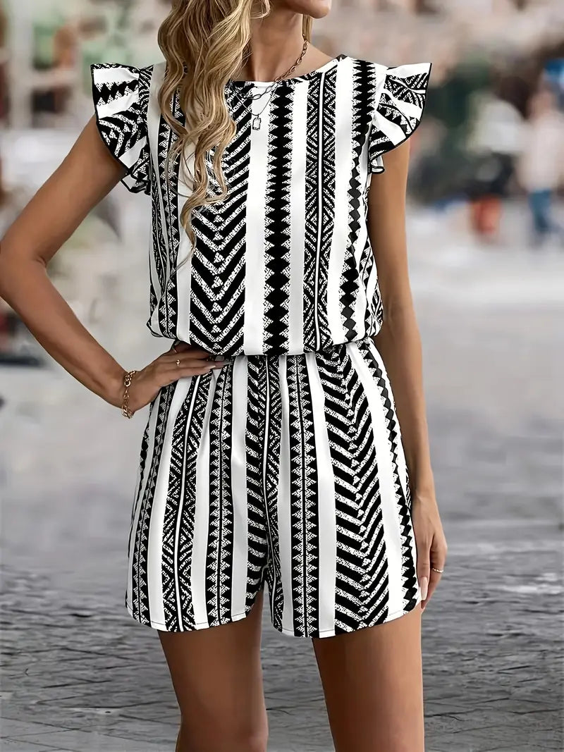 GR | Trendy romper with flutter sleeves