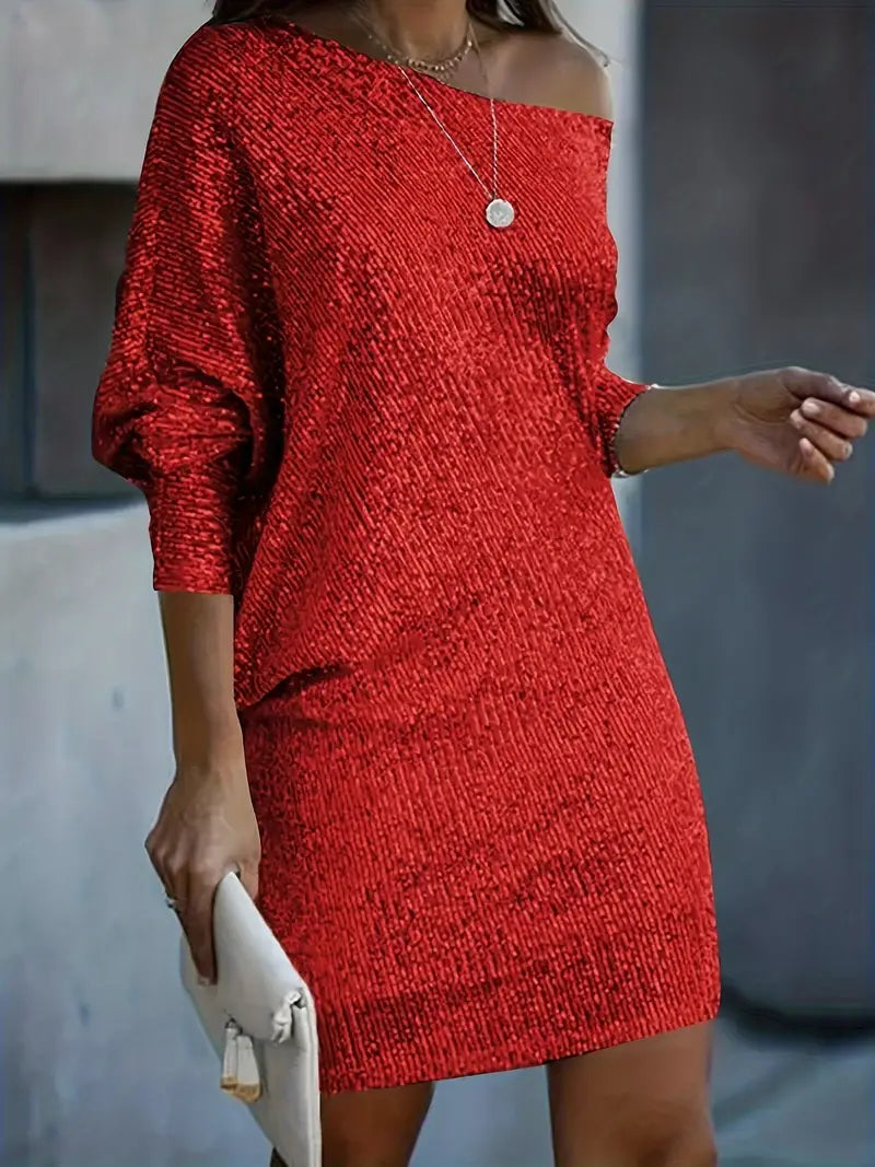 GR | Evening dress with contrasting sequins