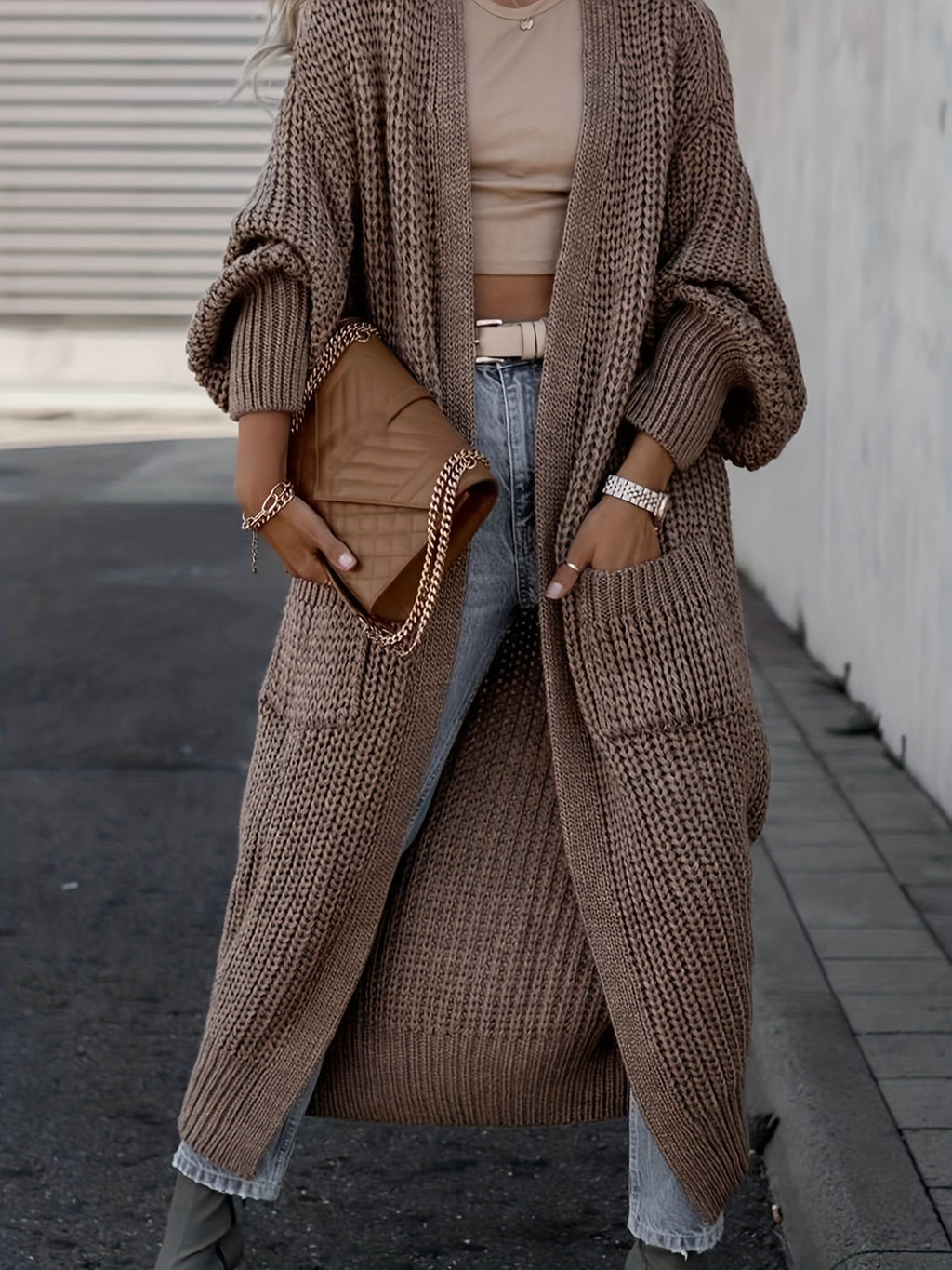 GR Wool Knit Cardigan with Pockets for Women | Perfect for Everyday Wear