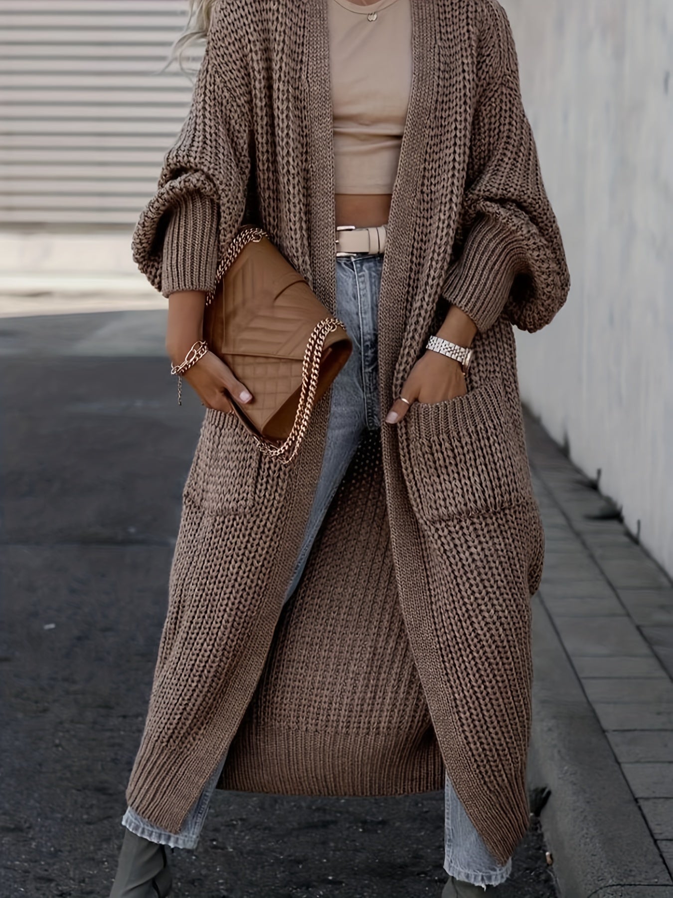 GR Wool Knit Cardigan with Pockets for Women | Perfect for Everyday Wear