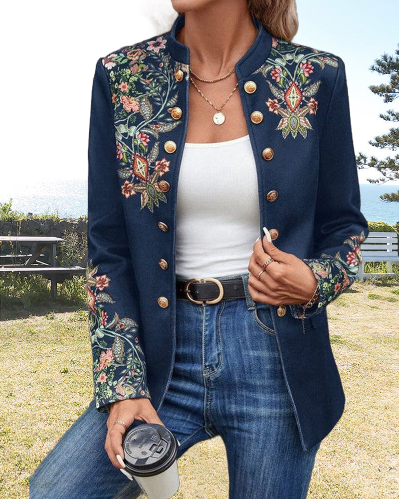 GR | Double-breasted blazers with print
