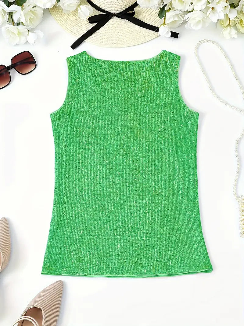 GR | Elegant sleeveless top with sequins