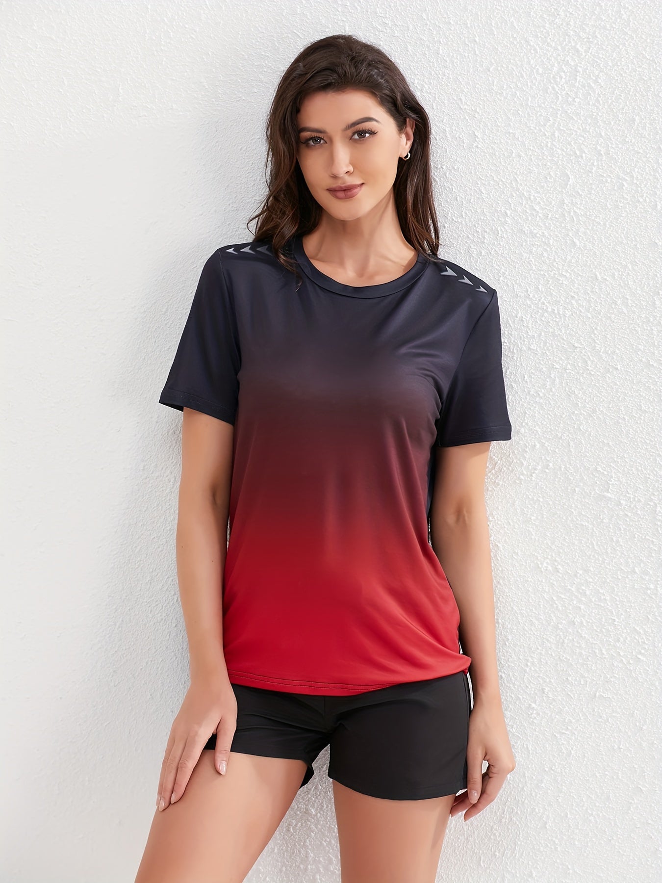 GR | Women's Ombre Short-Sleeved Sport T-Shirt