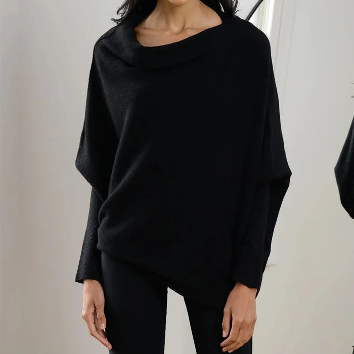 GR | Asymmetrisch Drapierter Pullover