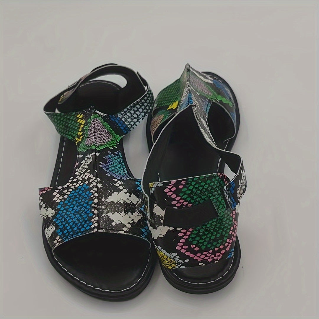 GR | Sandals with elastic strap, lightweight flat summer shoes