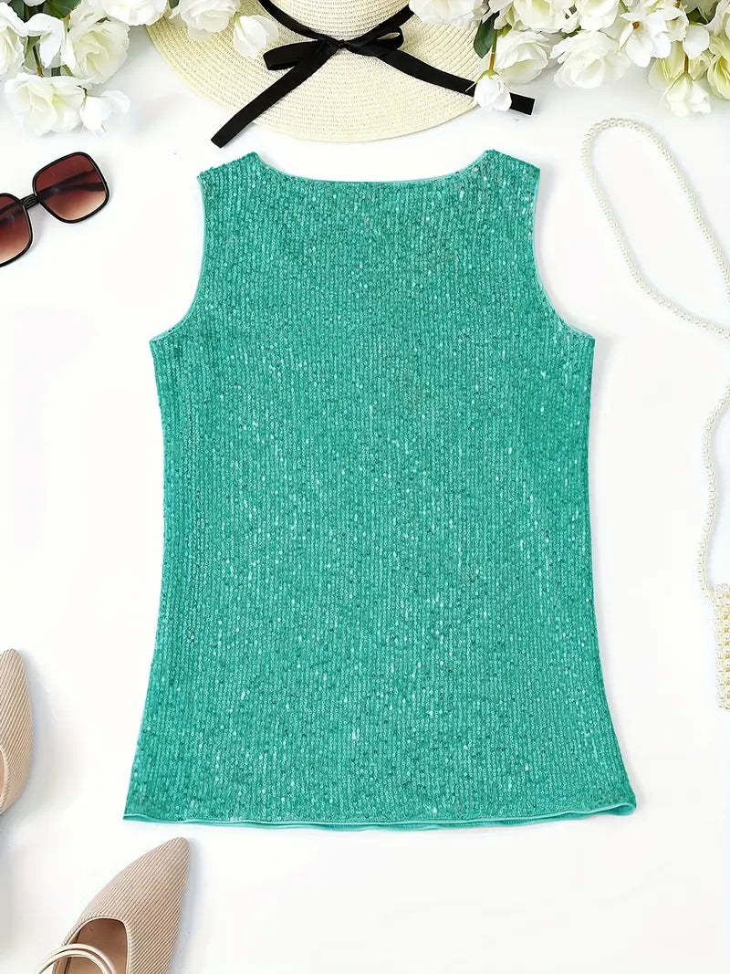 GR | Elegant sleeveless top with sequins