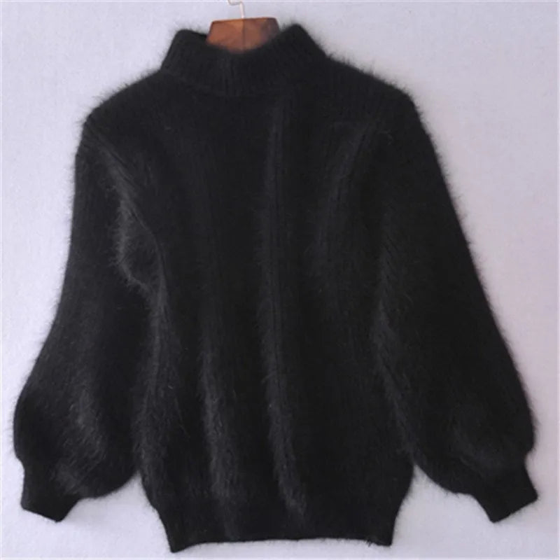 GR | Pullover im Vintage-Angora-Stil: Locker gestrickt und schlicht.