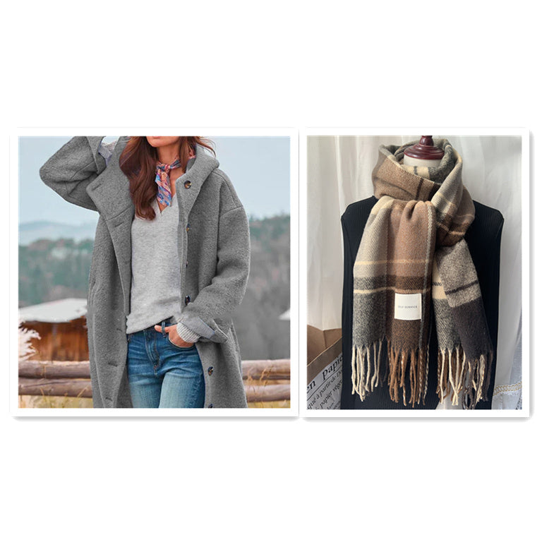 GR | elegant solid-color coat