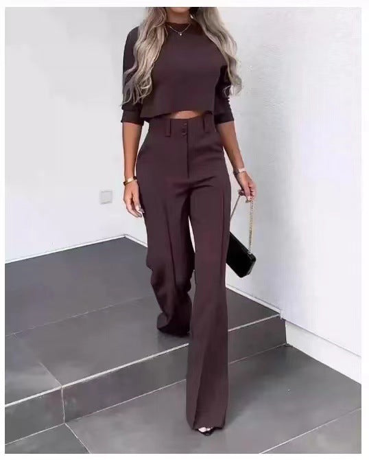 GR Women's clothing set with three-quarter sleeves for fashionable casualness"