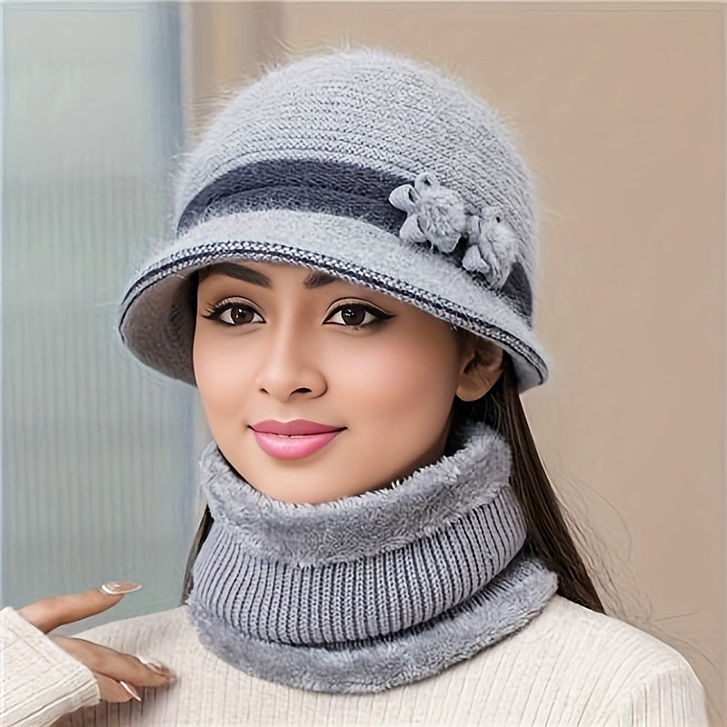 GR | Schickes Winter Stilvolles Gestricktes Set für Frauen