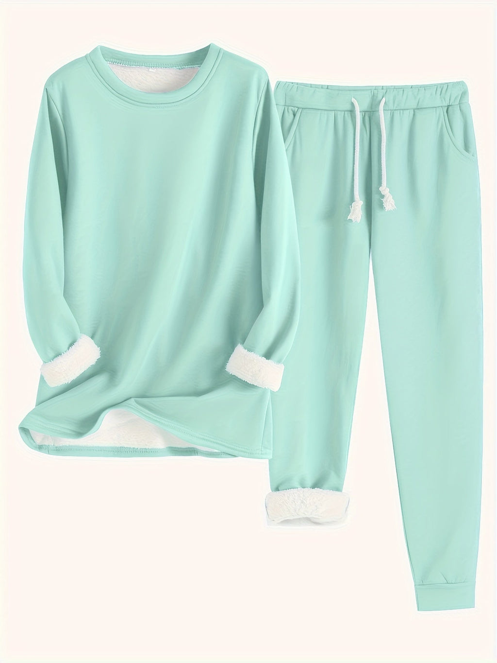 GR | Stylish Winter Casual Thermal Sweatshirt and Jogging Pants Set for Women