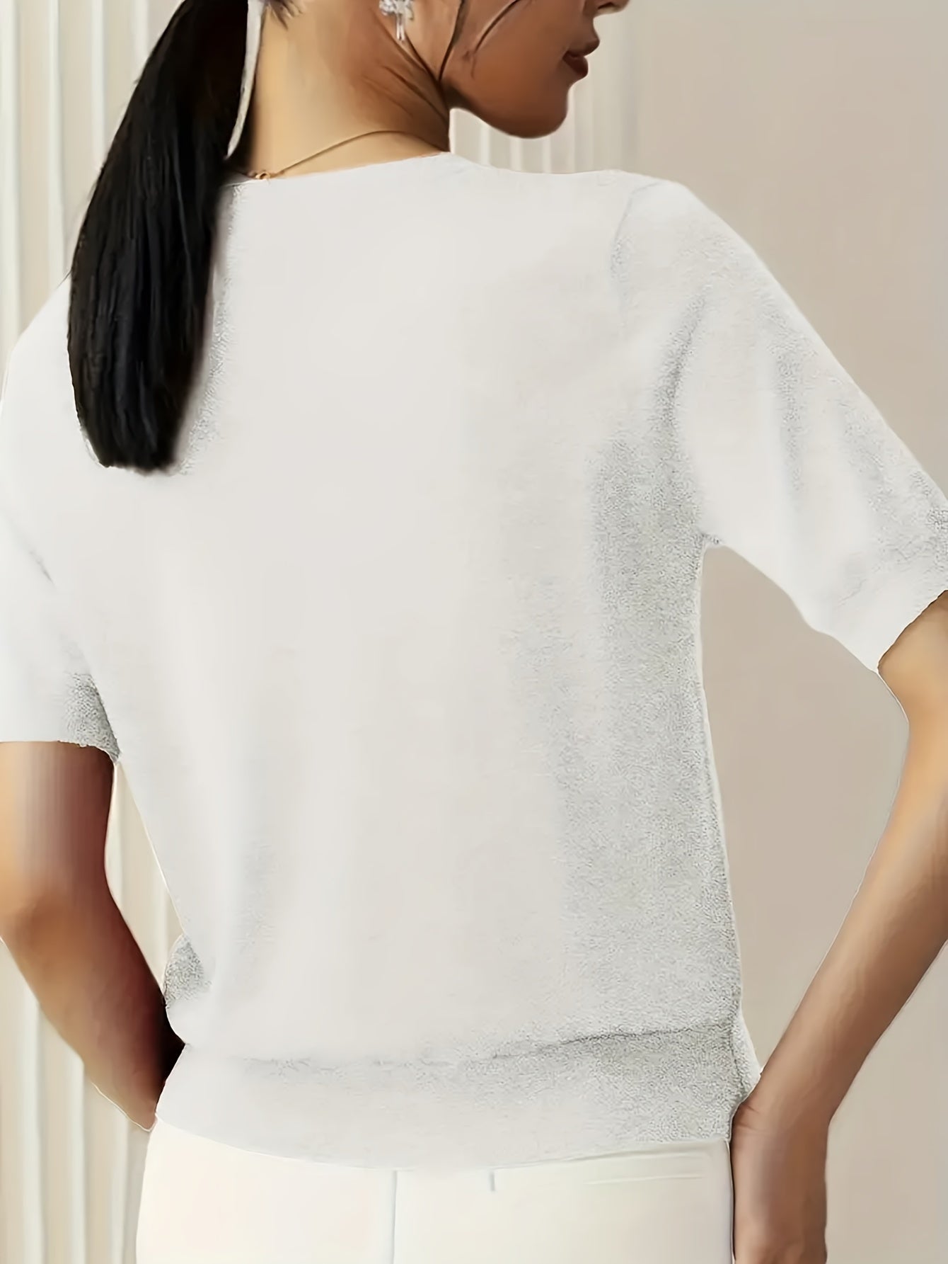 GR | Knit shirt with R neckline