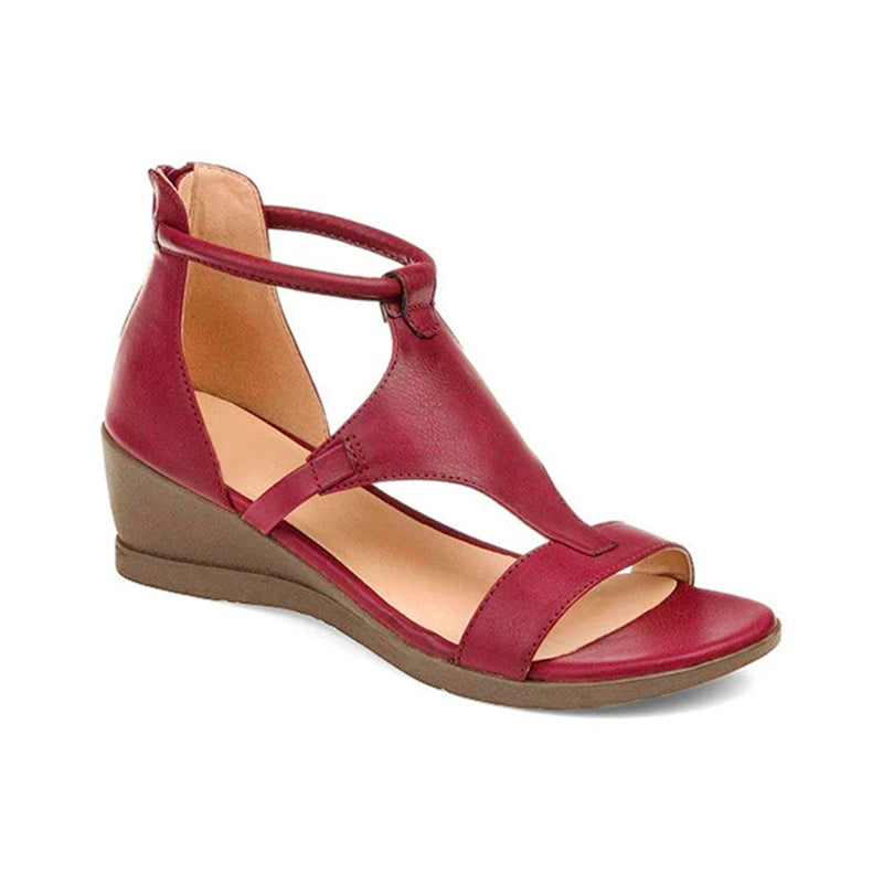 GR | Women's sandal with raised heel and ankle strap
