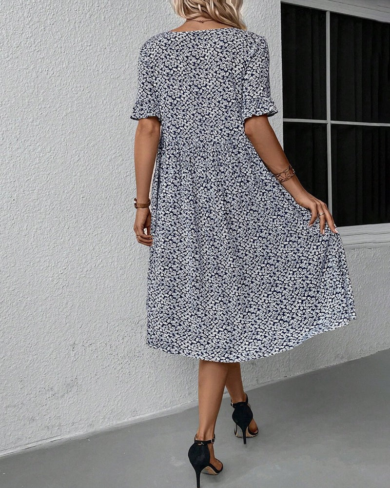 Elegant floral midi dress for women