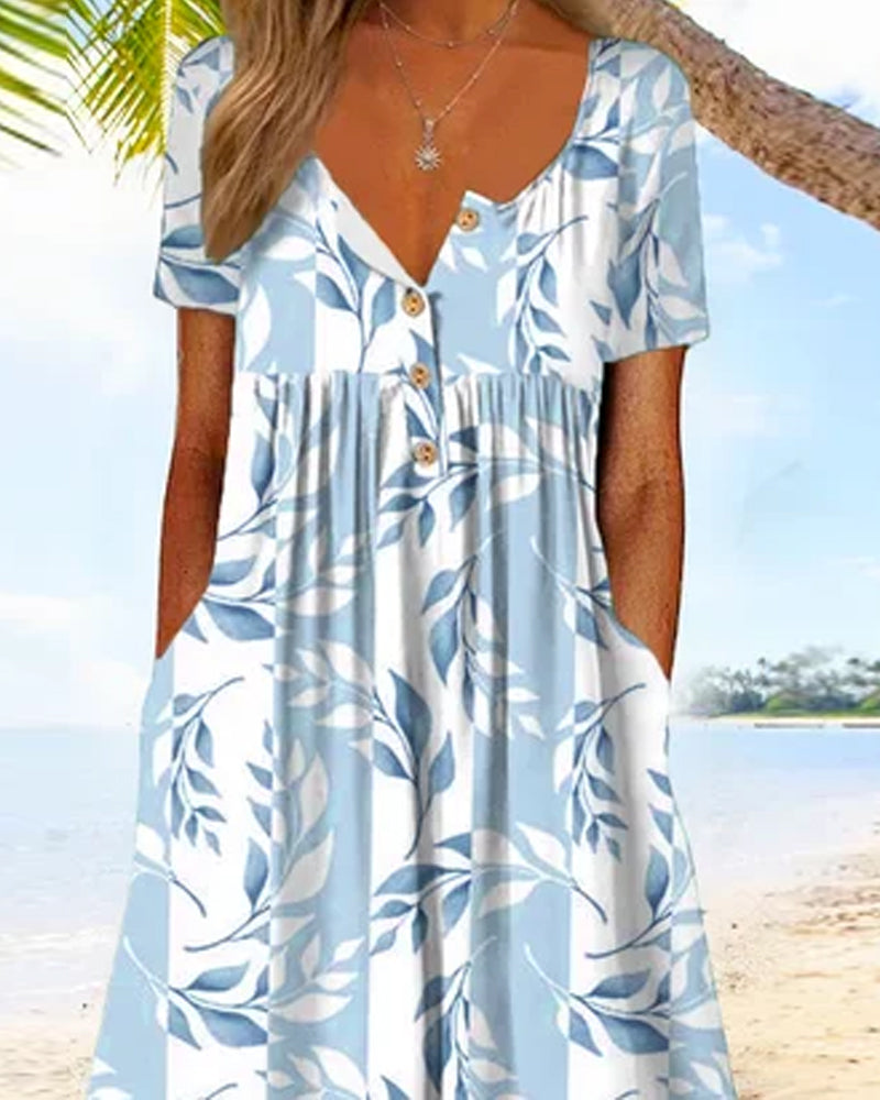 GR | Kleid mit Schmaler Passform und Kurzen Ärmeln