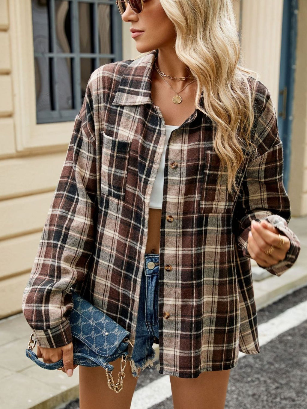 GR | Checkered shirt for women