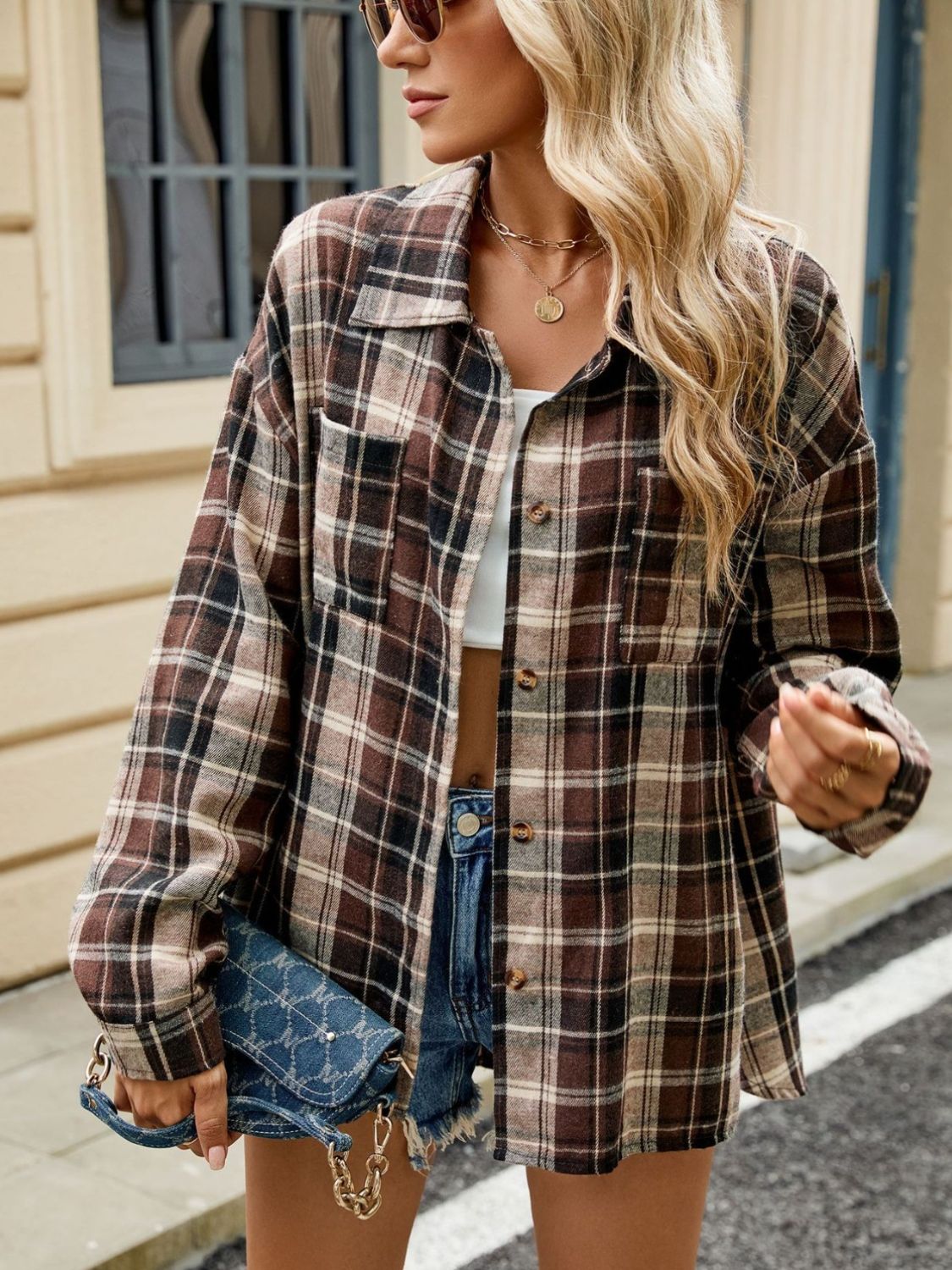 GR | Checkered shirt for women
