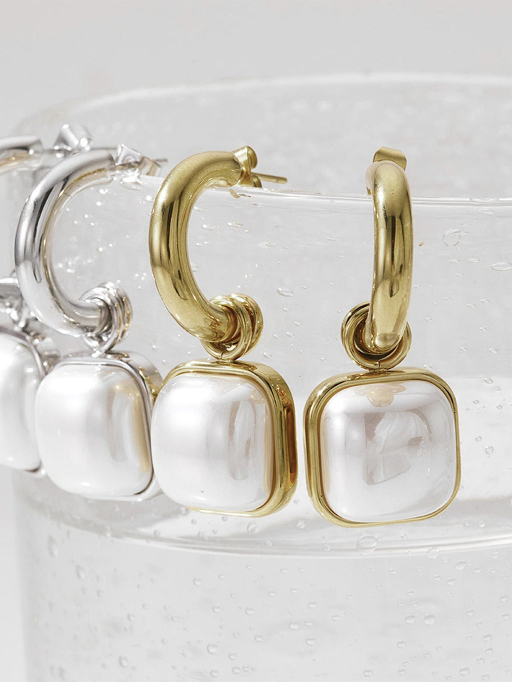 GR | Pearl Square Earrings for Women