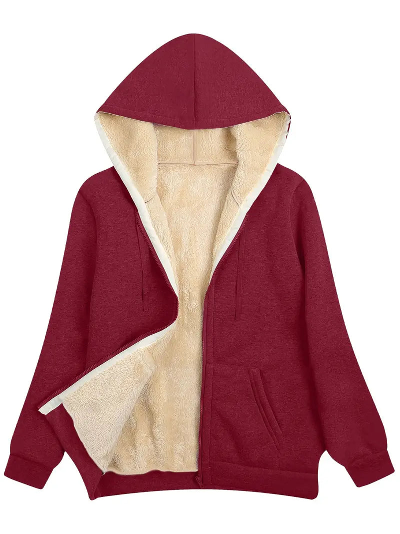 GR | Warme und weiche Kapuzenjacke für Damen | Perfekt für den Winter