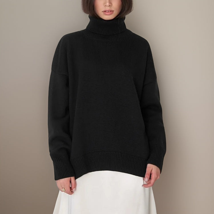 GR | Warmer Oversized Rollkragenpullover Für Den Winter