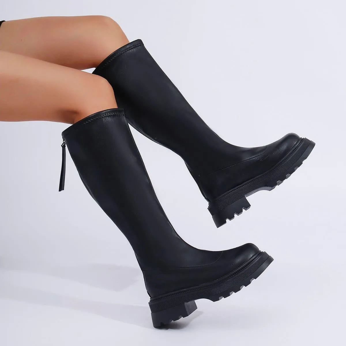 GR | Long ladies lace-up boots casual