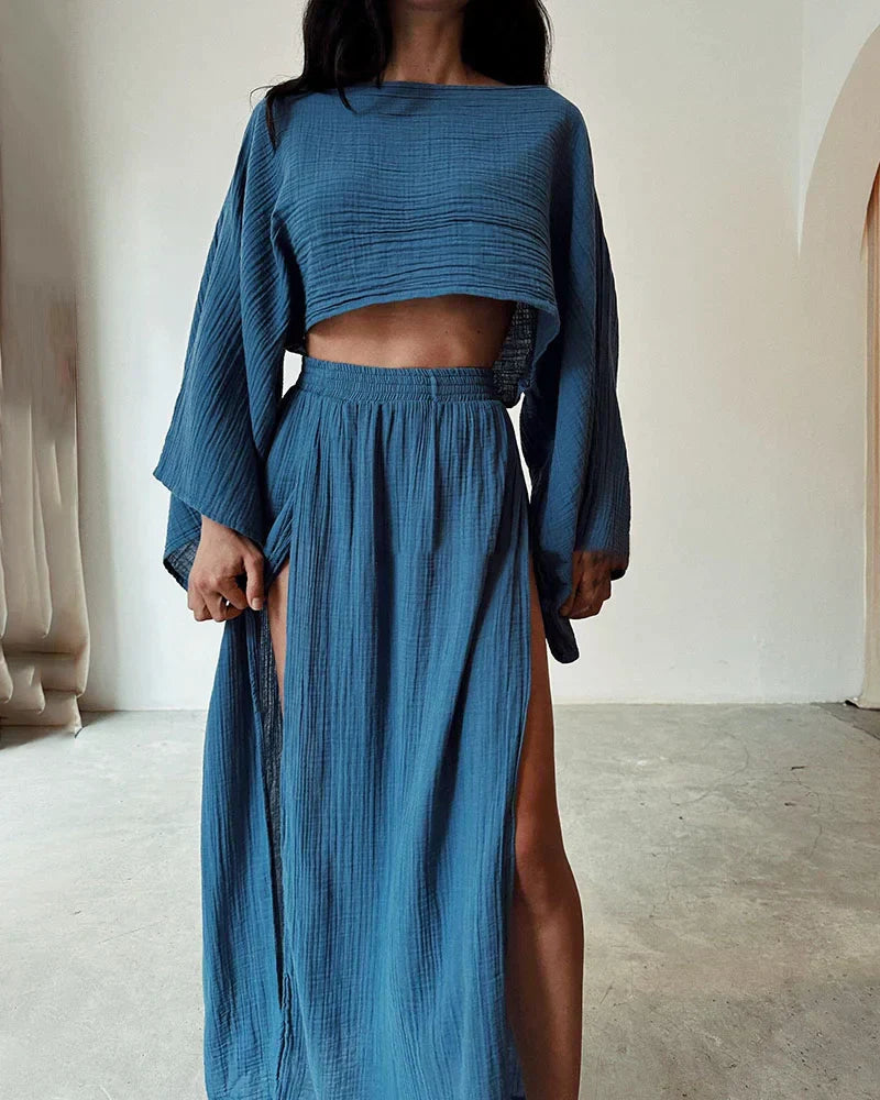 GR | Elegant cotton two-piece set