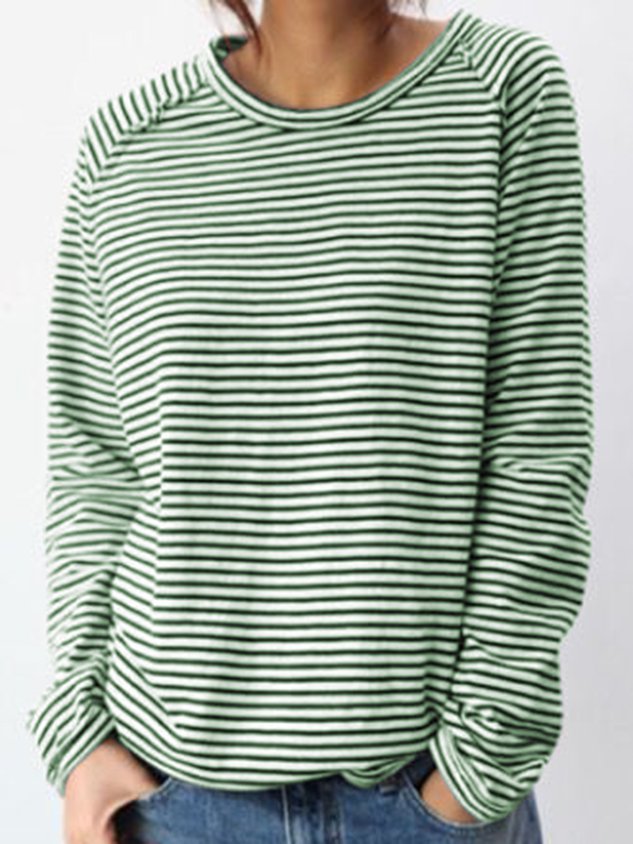 GR | Gestreifte Pullover mit Langen Ärmeln