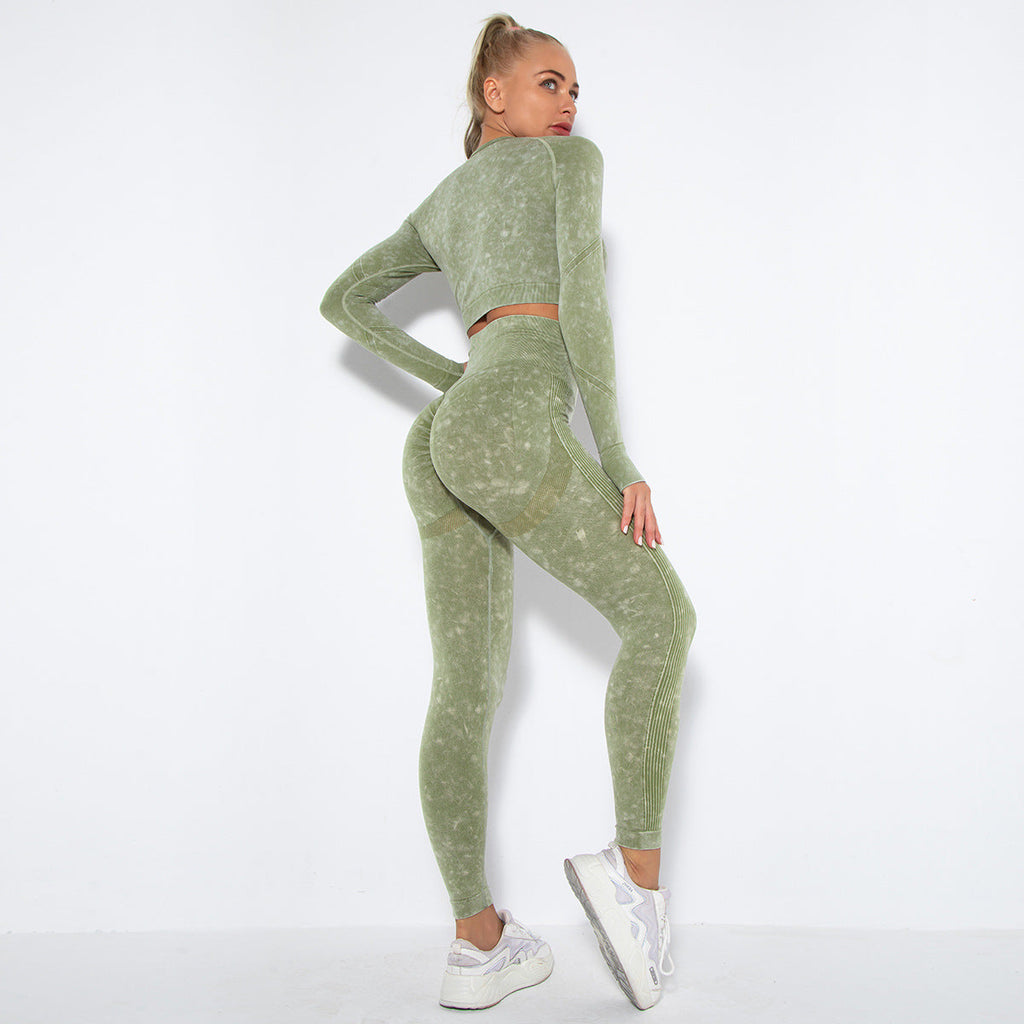 GR | Sportliches Set Mit Crop Top Und High Waist Leggings