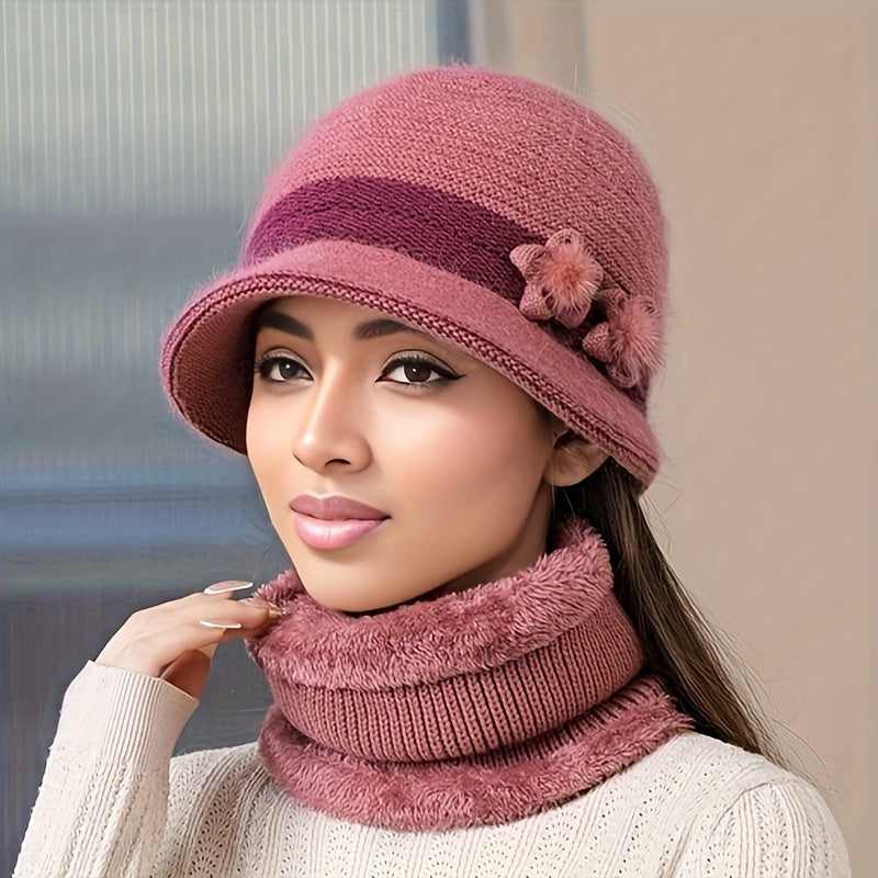 GR | Schickes Winter Stilvolles Gestricktes Set für Frauen