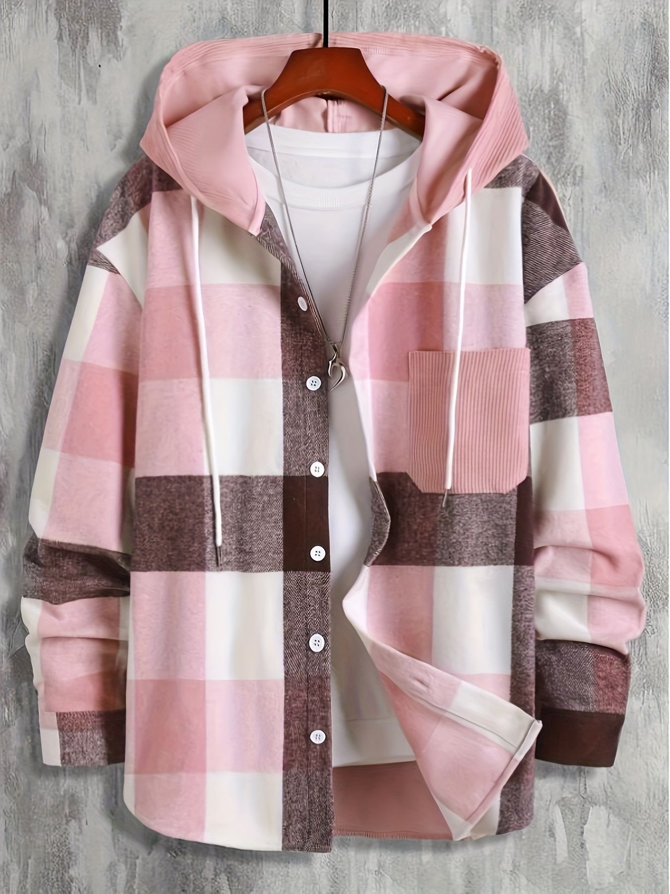 GR | Relax Fit Flannel Shirt with Hood