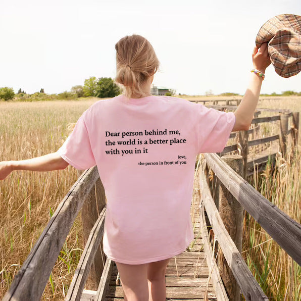 GR | Damen T-Shirt Mit Rundhalsausschnitt Und Slogan