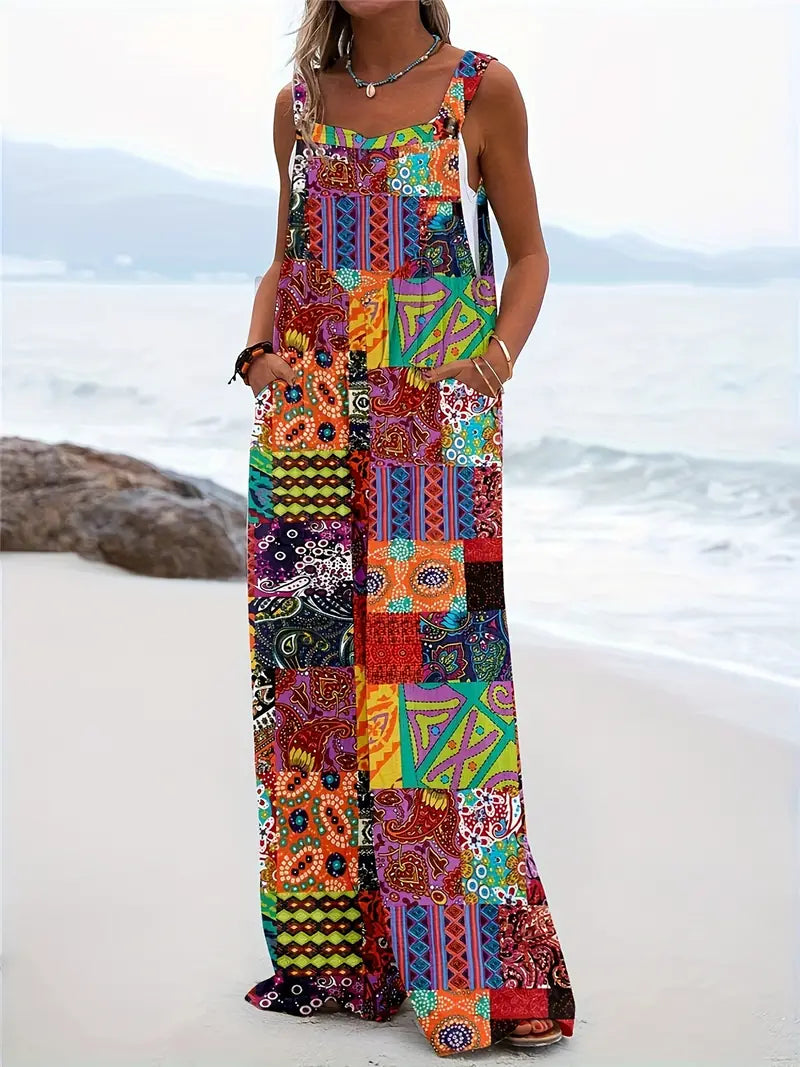 GR | Colorblock jumpsuit with fashion elements