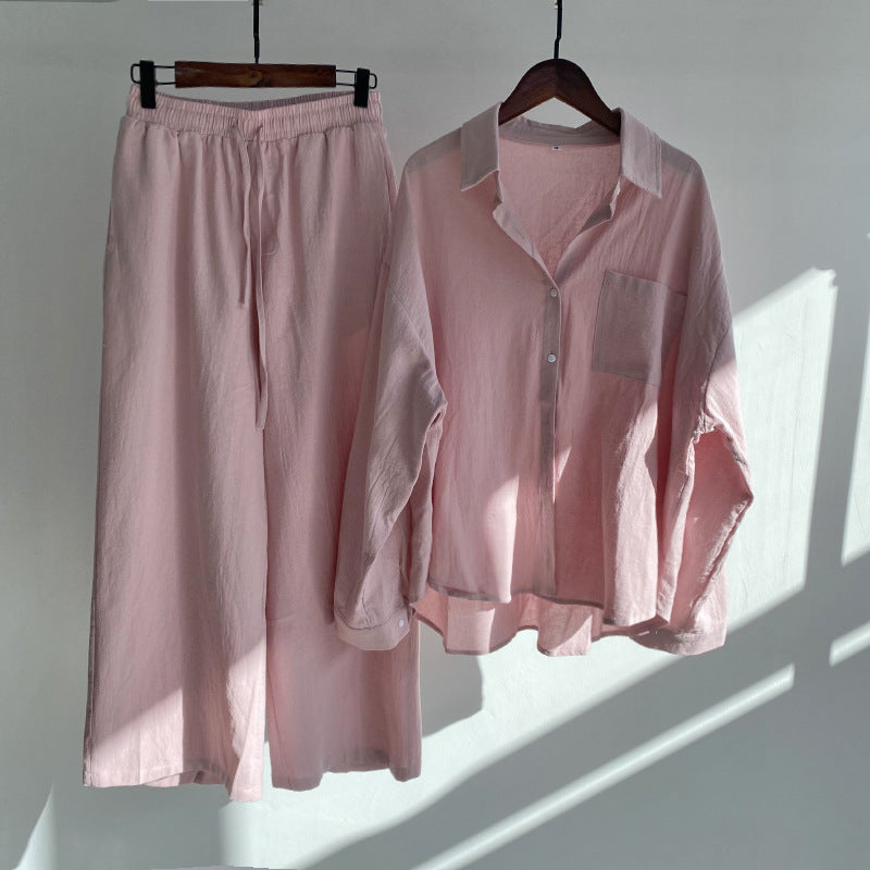 GR | Stylish Two-Piece Linen Set