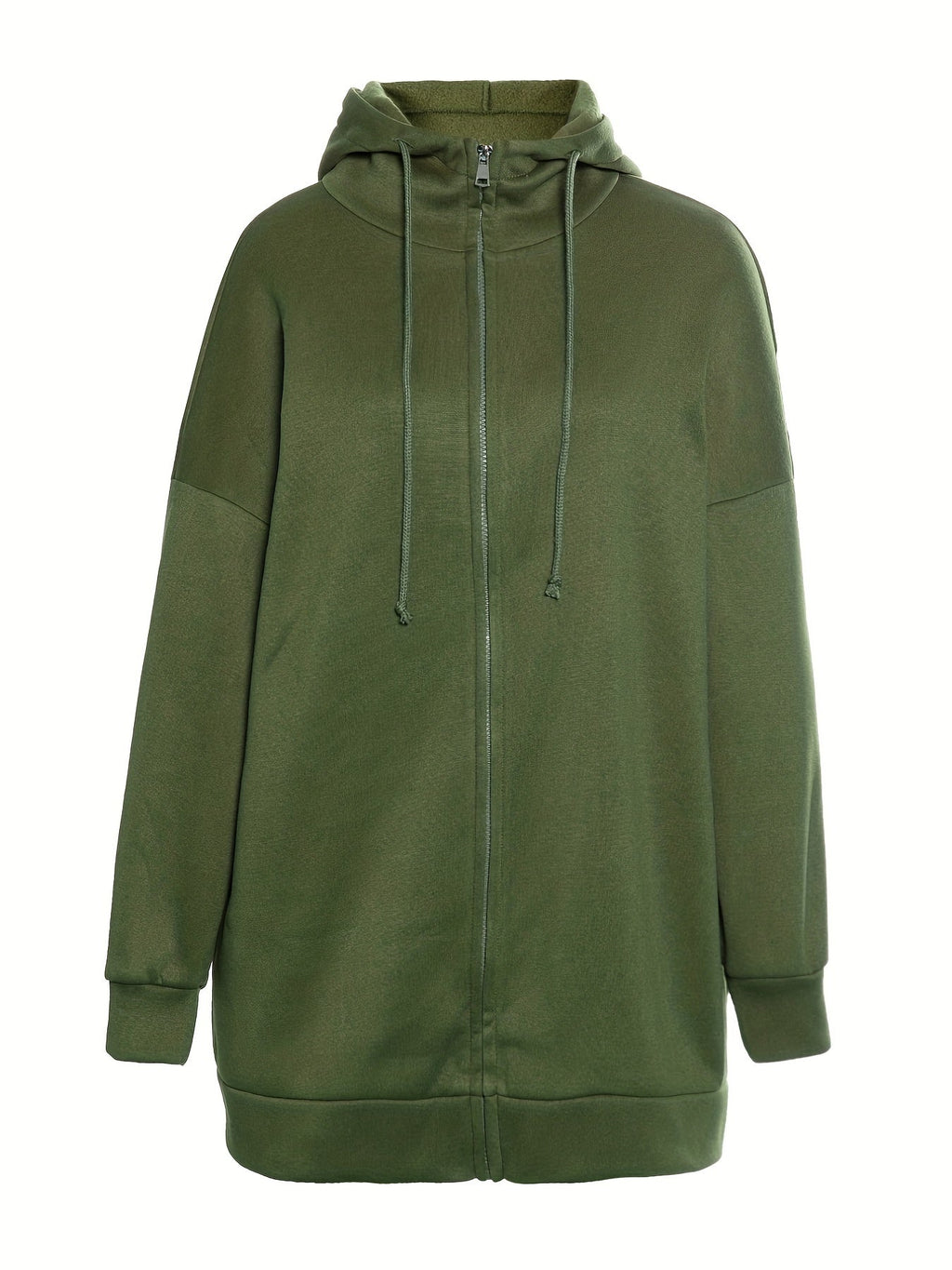 GR | Comfort - Extrem bequemer langer Zip-Up-Plüsch-Hoodie mit Kapuze für Damen