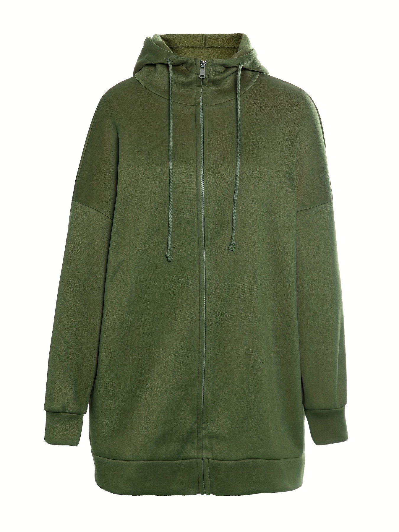 GR | Comfort - Extrem bequemer langer Zip-Up-Plüsch-Hoodie mit Kapuze für Damen
