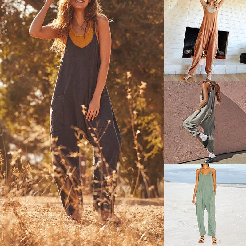 GR | Loose Wide Leg Sleeveless Jumpsuit for Women