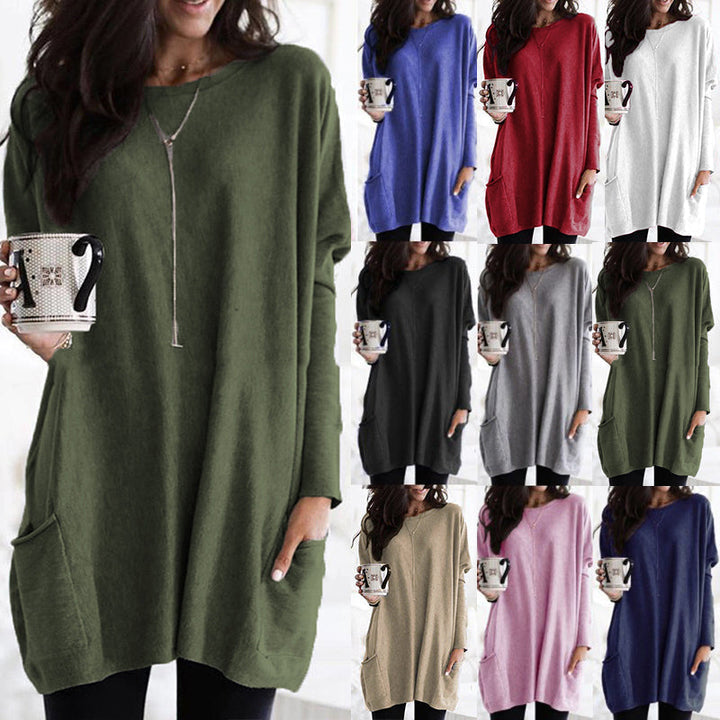 GR - Women's relaxed fit pocket tunic for everyday comfort