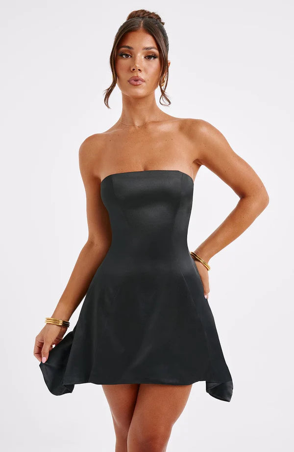 GR | Ärmelloses Minikleid mit Schleifendetail