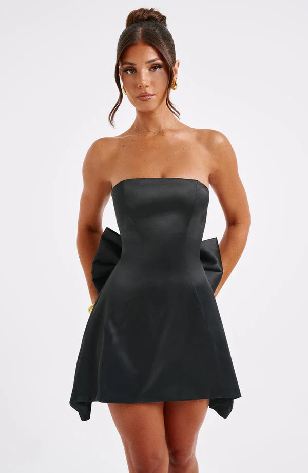 GR | Ärmeloses Minikleid mit Schleifendetail