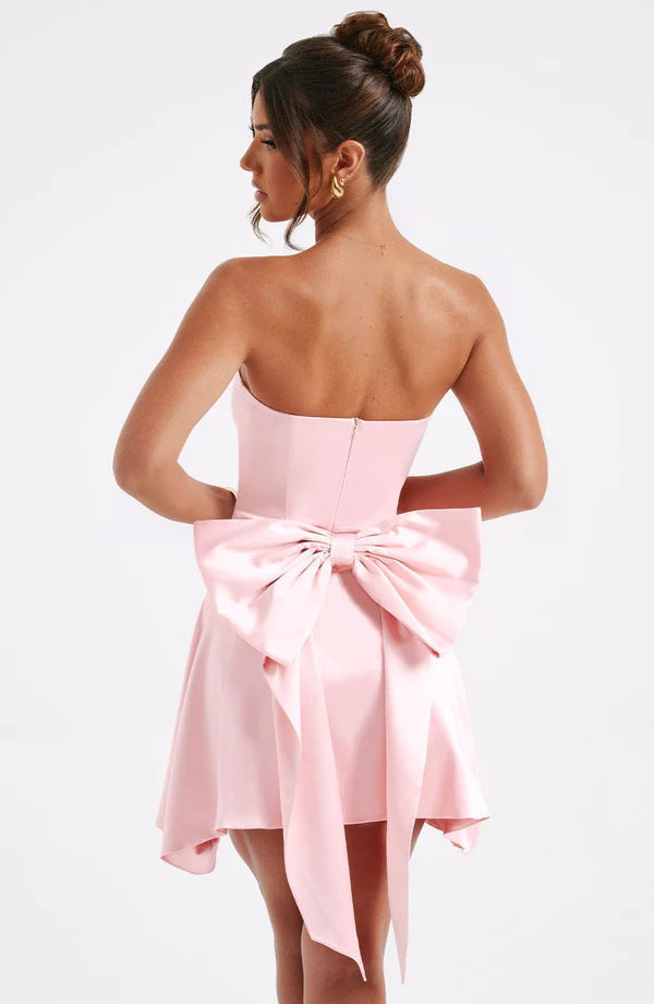 GR | Ärmelloses Minikleid mit Schleifendetail
