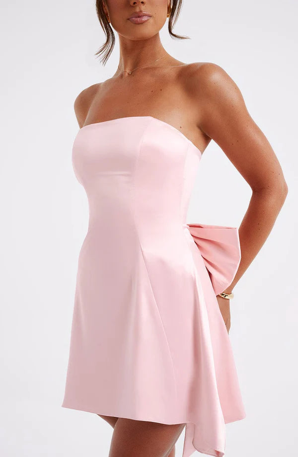 GR | Ärmelloses Minikleid mit Schleifendetail