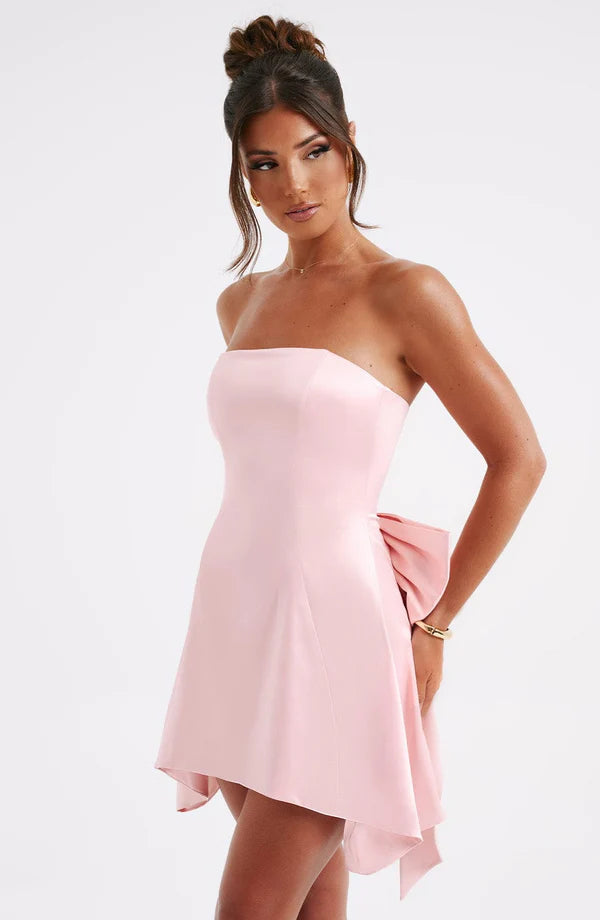 GR | Ärmelloses Minikleid mit Schleifendetail
