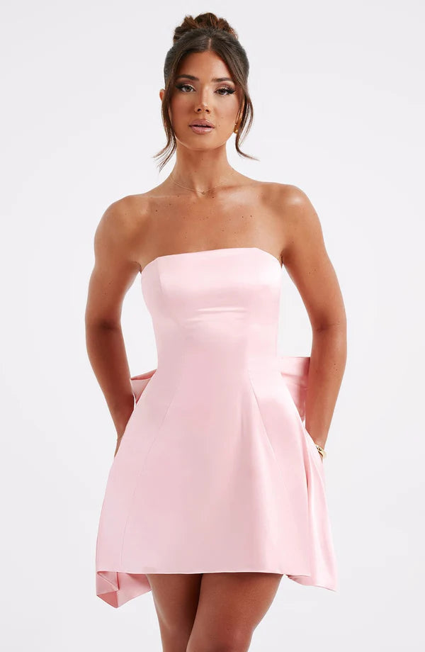 GR | Ärmeloses Minikleid mit Schleifendetail